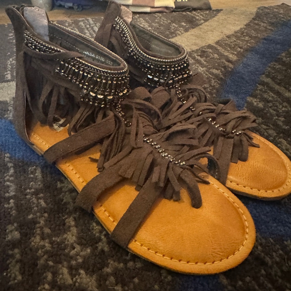 Fringe Sandals “Not Rated”